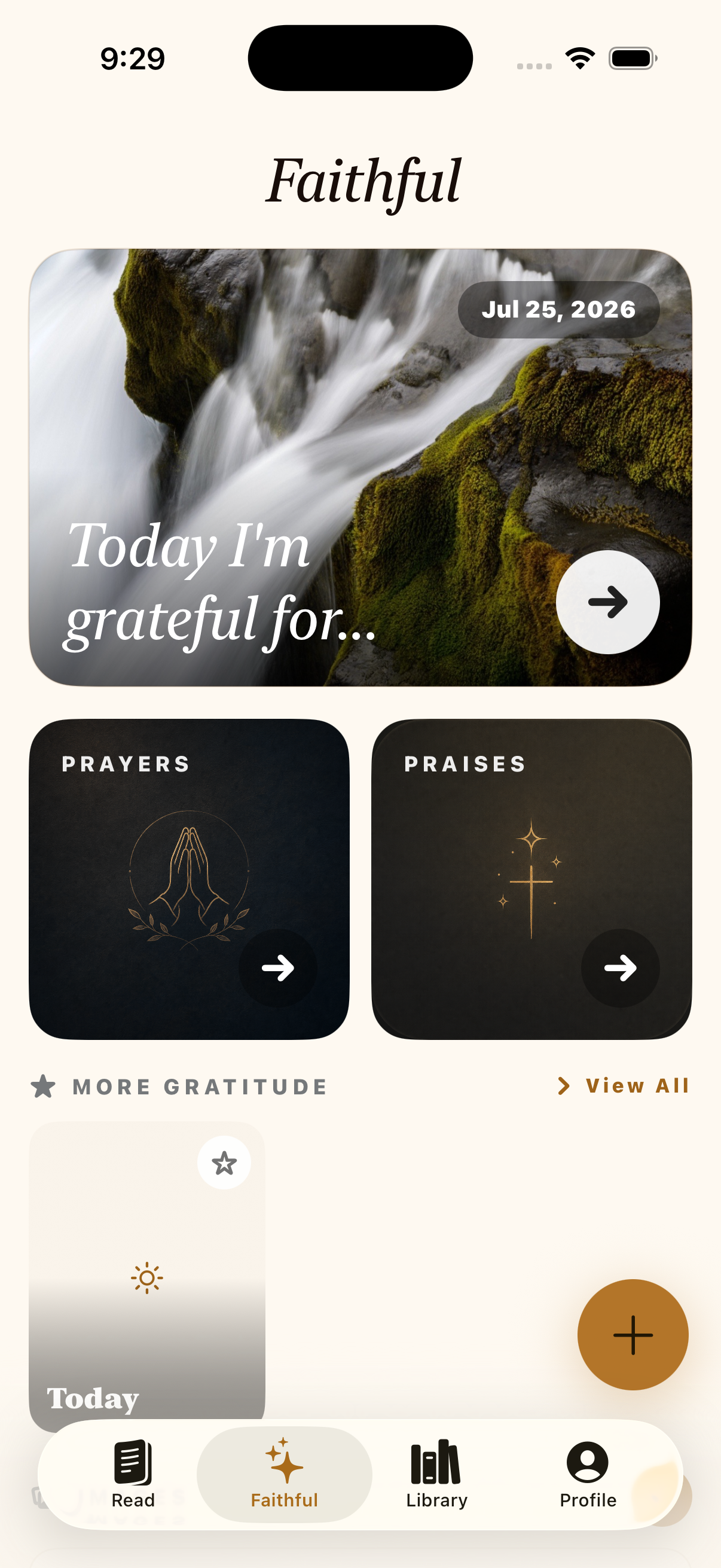 The Faithful prayer and gratitude home in Written